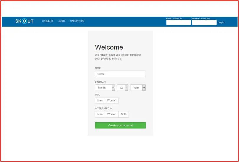 активация аккаунта Skout.com активация аккаунта Skout.com