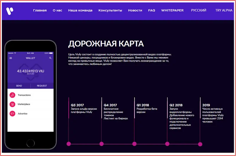 Дорожная карта Viuly.io Дорожная карта Viuly.io