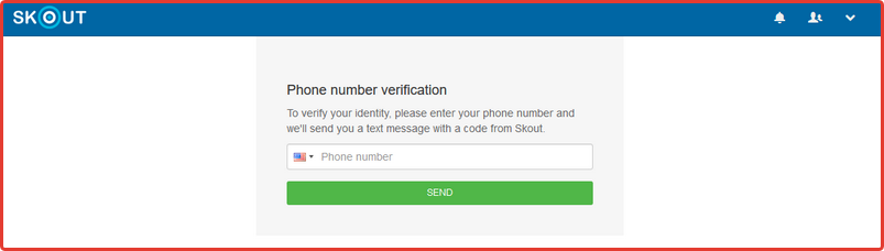 Skout.com phone number verification