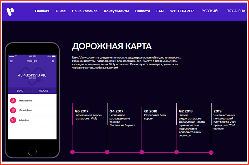 Дорожная карта Viuly.io