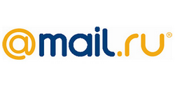 Mail.ru-Logo auf weißem Hintergrund