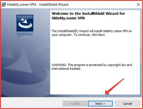 VPN installation step No. 7